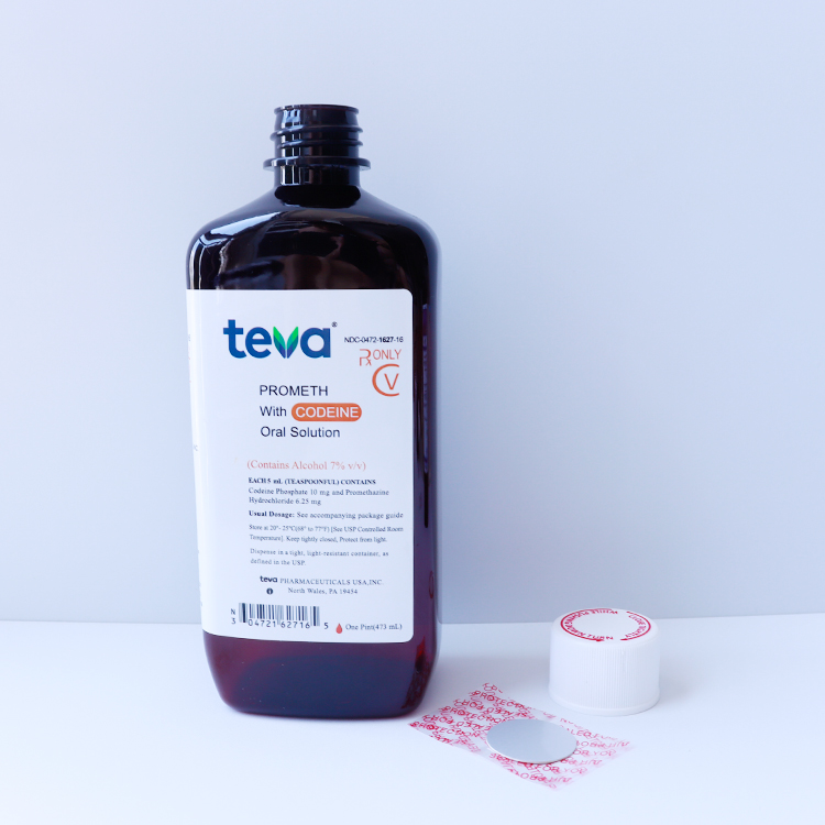 TEVA Lean 16 Oz Prop Pint Empty Bottle With Label